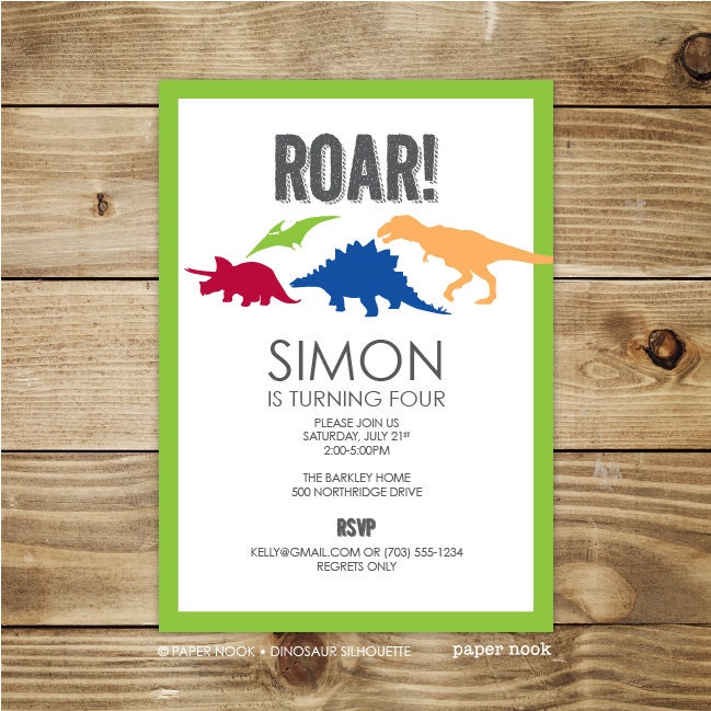 PRINTABLE - Dinosaur Invitation