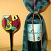 Wine Gift Bag  - Teal - Organza with Cord