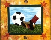 soccer art : quilted wallhangings
