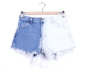 Ombre Dip Dyed Cut Off Denim Shorts Size 27/28