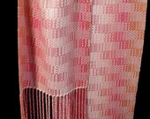 Hand Woven Scarf, Handwoven Diagonal Design for Women, Accessory by Loom on the Lake