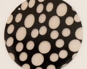 Acrylic 2" Circle Disc Black with Opaque Dots perfect Pendant Bookbag Tag Earrings Accessories Vinyl Application Monogram Persoanlization
