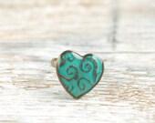 Ring - Emerald Green Heart