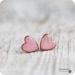Post earrings - Pale pink Hearts