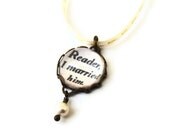Wedding Bouquet Charm Jane Eyre Quote - I MARRIED HIM - Garter Charm Literary Freshwater Pearl Vintage Wedding Gift Etsy UK