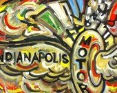 Indianapolis 500 Painting by Justin Patten Sports Art Hockey