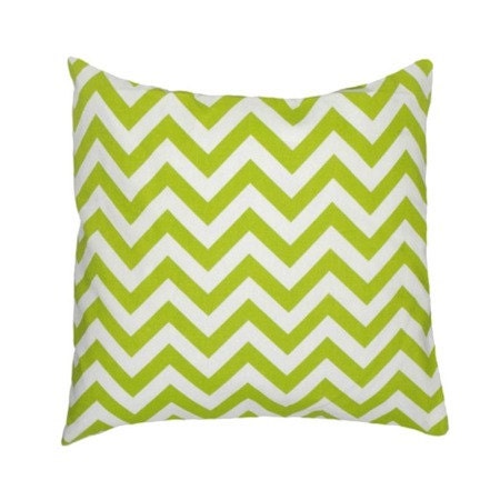Bright Green Chevron Pillow