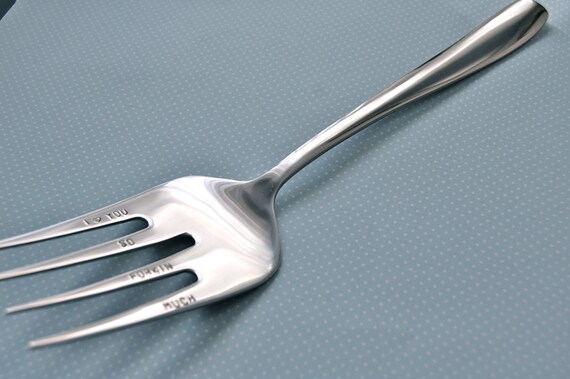 I love you so forkin' much... Hand stamped new steel serving fork