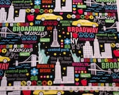 New York on Black by Timeless Treasures by The Yard