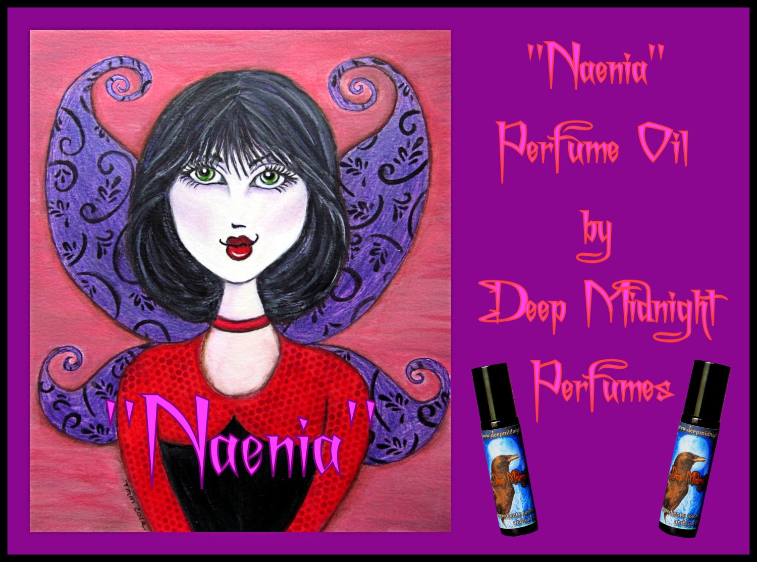 NAENIA: PERFUME Oil, Gothic perfume, fantasy perfume, apricots, dark honey, magnolia, wood