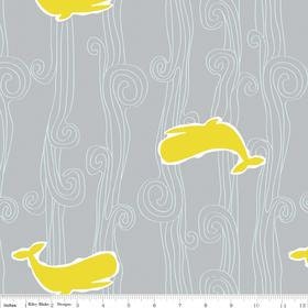 1 yard RIley Blake Maritime Modern Gray Moby Main