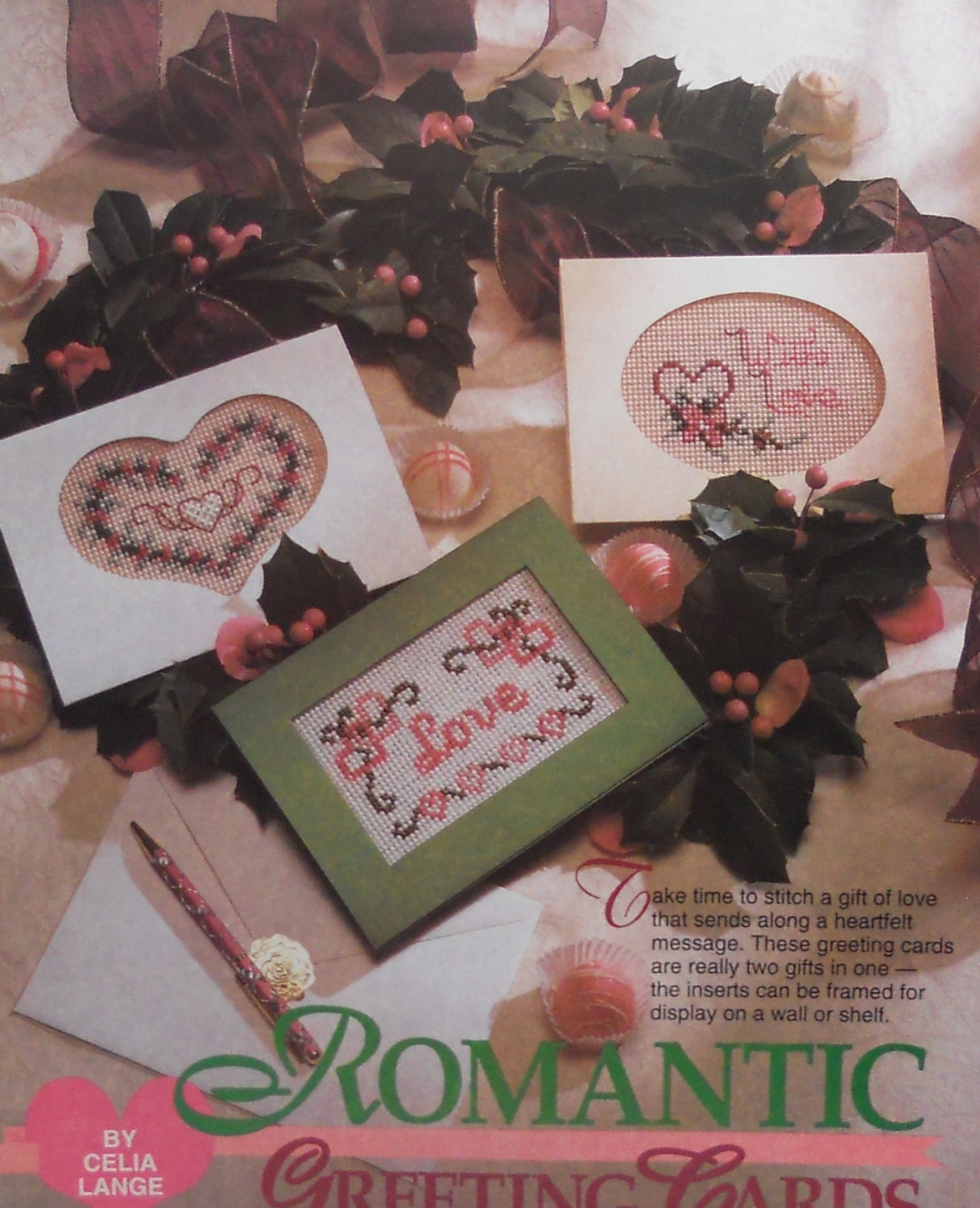 ROMANTIC GREETING CARDS - Happy Snowman Basket - Plastic Canvas Patterns