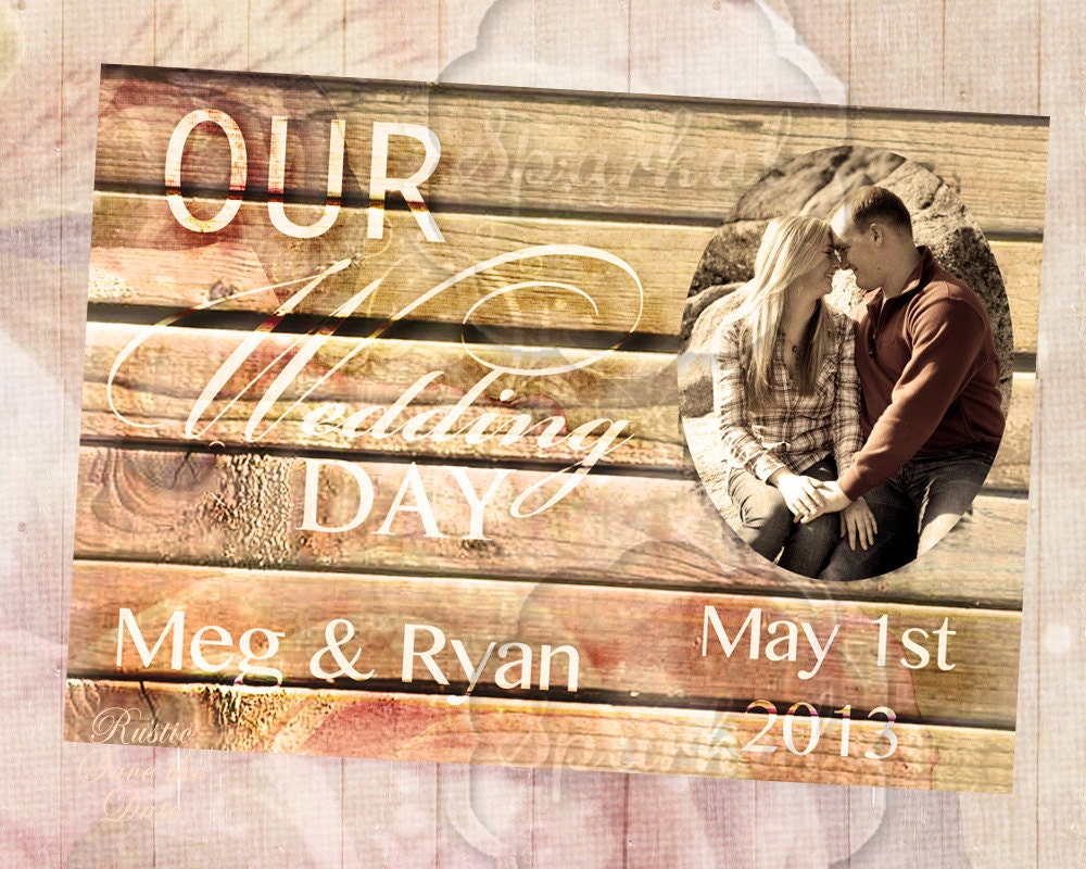 Save the Date Rustic Wood Printable Save the Date 5x7 Digital DIY Save the Date Wedding Card no.1 Il_570xn