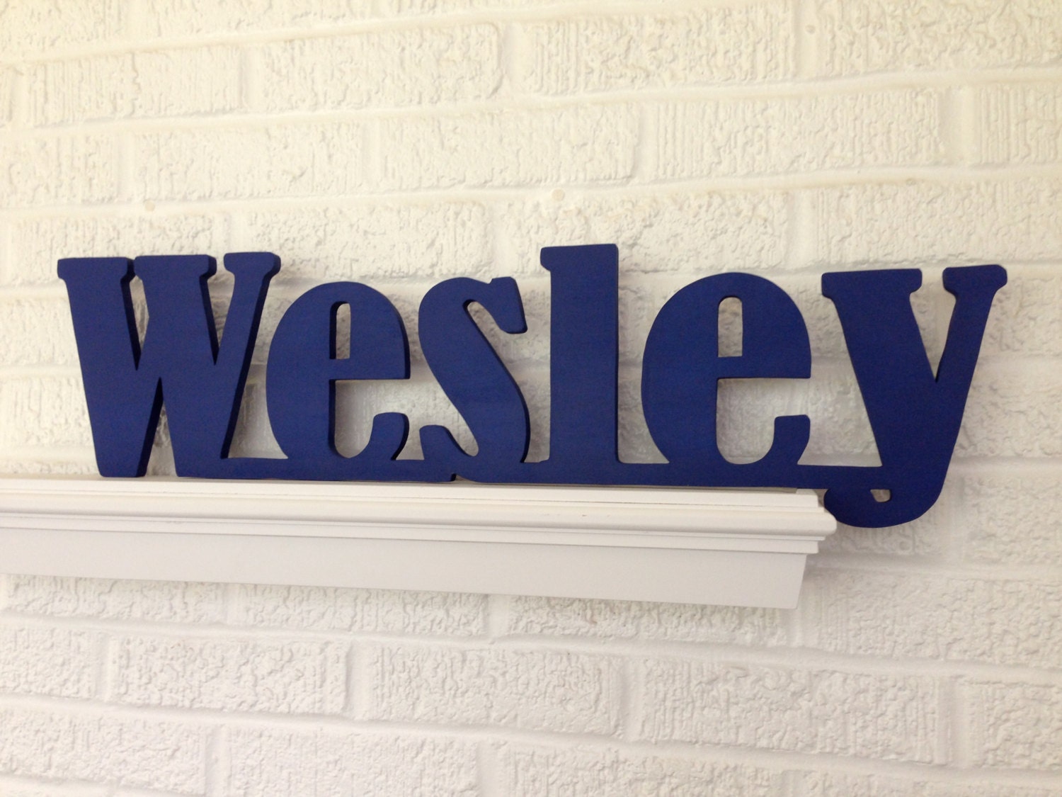 Personalized Name Sign, Wooden Letters, Script Font, Beautifully Connected Letters, Your Custom Name and Color