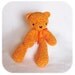 orange amigurumi teddy bear cotton crochet stuffed plush yarn handmade