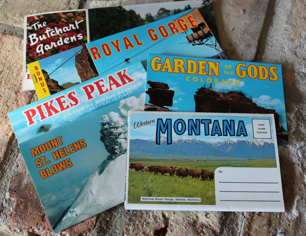 Postcard travel bookets 6 destinations