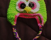 crochet owl hat