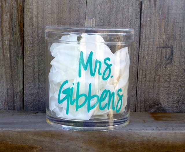 Personalized Acrylic Round Container - Teacher
