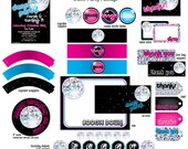 DIY Disco Dance Birthday Party Printable Package from Little Celebrations