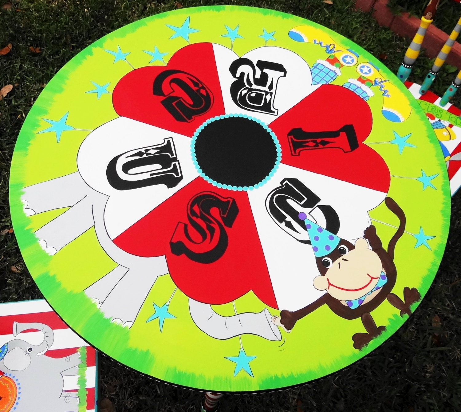 Custom Painted Table and Two Chairs Children Boys or Girls FREE SHIPPING