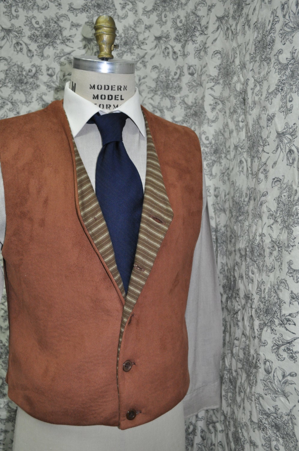 The Lumberjack Vest-Ready to Ship--Mens single breasted vest-Waistcoat-Modern--Work Vest--Victorian--Steampunk--Chest size 40"-42"
