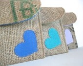 Monaco. Blue. Eco. Upcycled. Burlap. Tshirt. Clutch Purse. Earth Day. Love. Heart. Spring Fashion. Mothers Day. Gift Idea.