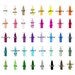 Tissue Tassel Garland-18 tassels- Pinks