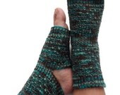 Yoga Socks Hand Knit in Turquoise Light Blue and Brown Pedicure Pilates Dance