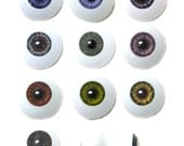 Glastic Realistic Acrylic Doll Eyes - 20mm - One Pair