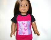 American Girl T Shirt and Capris Hall Lockers Bright Pink and Black