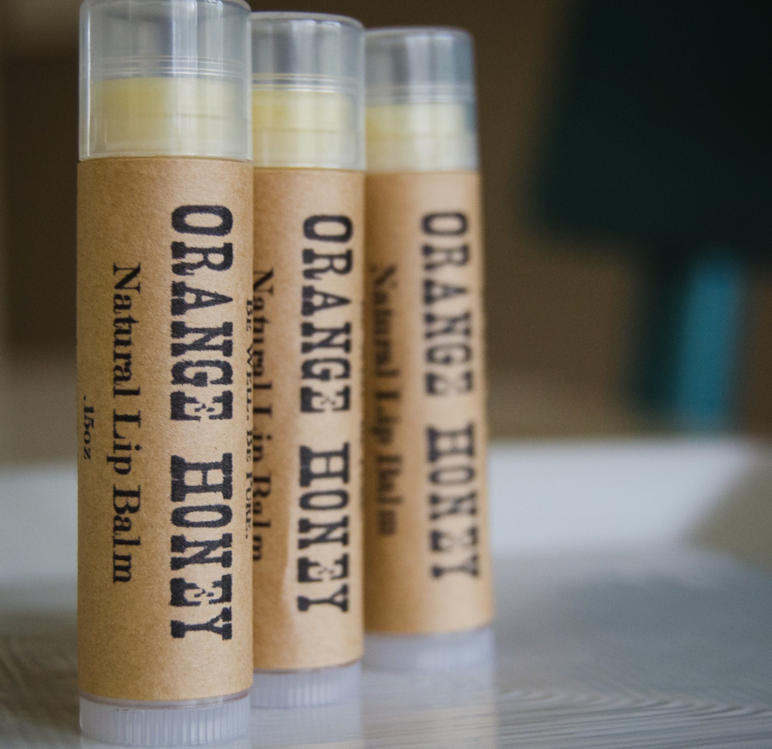 All Natural -- Insanely Smooth -- ORANGE HONEY Lip Balm