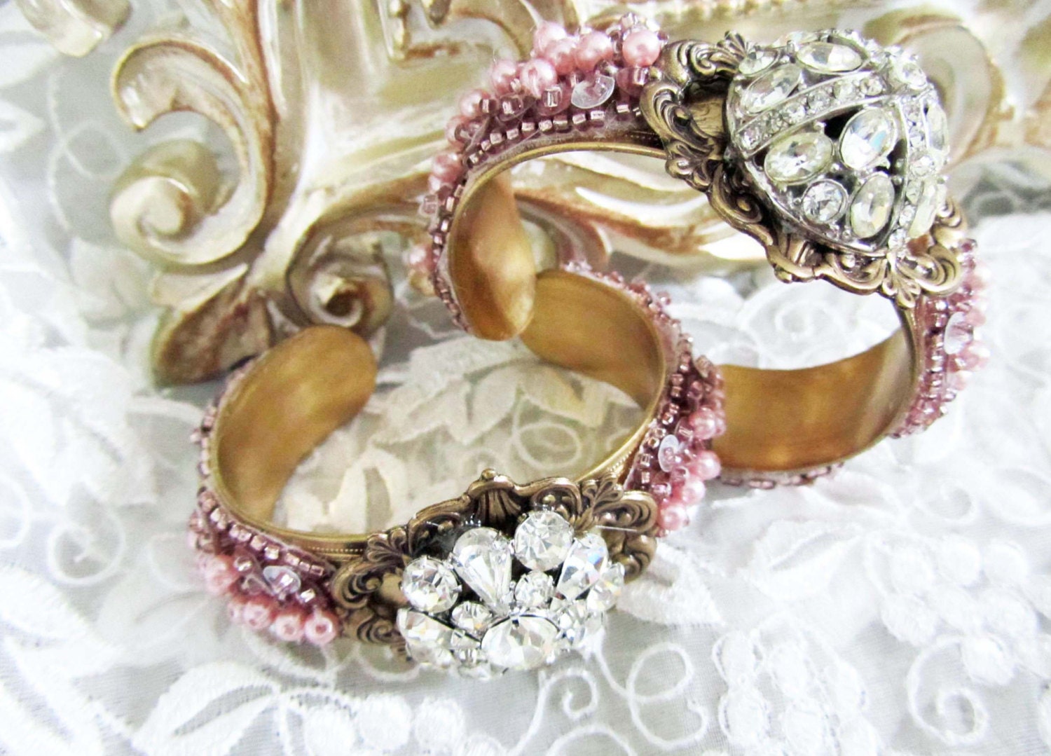 Bridal Wedding Bracelet, Bridesmaid Gift, Rhinestone Wedding Cuff