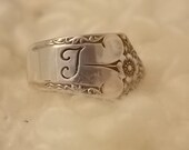 Hand Stamped Vintage Silverware Ring