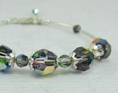 15% OFF Vitrail Medium Green Crystal and Silver Bracelet