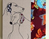 Appliqued dog canvas