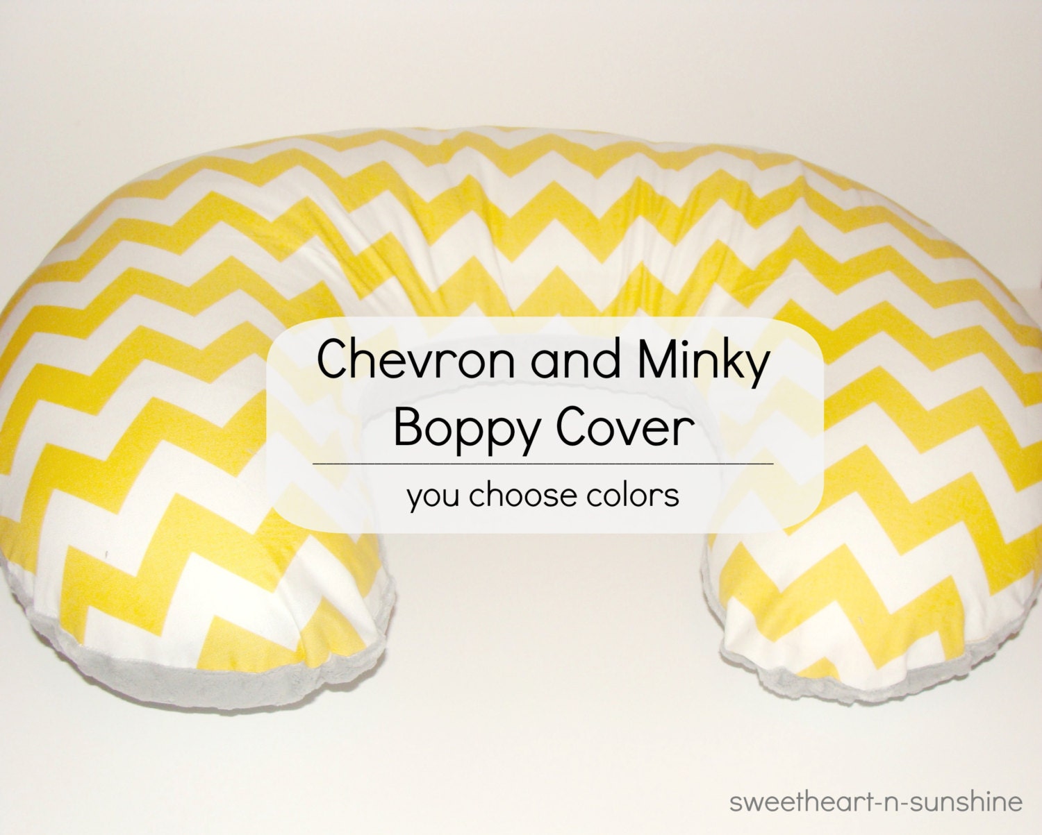 Chevron and Minky Boppy Cover- YOU CHOOSE COLORS