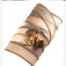 Om Silk Wrap Bracelet with Tiger's Eye, silk ribbon bracelet, wrap bracelet, ribbon wrap bracelet, yoga jewelry, yoga bracelet