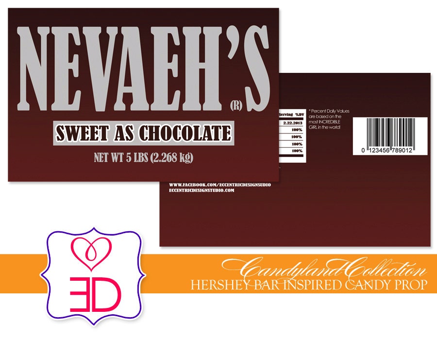 Candyland Collection - Printable Candyland Hershey Bar Inspired Candy Prop Il_170x135