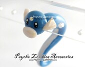 Dratini from Pokemon stud earring fake plug (stainless steel stud)