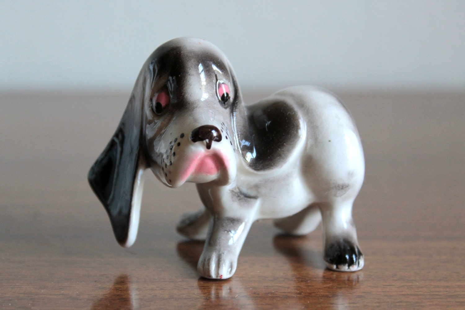 Vintage - Occupied Japan - Ceramic - Hound Dog - Small - Figurine