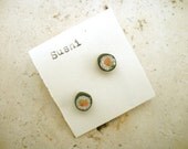 Miniature SUSHI ROLL post/stud style EARRINGS