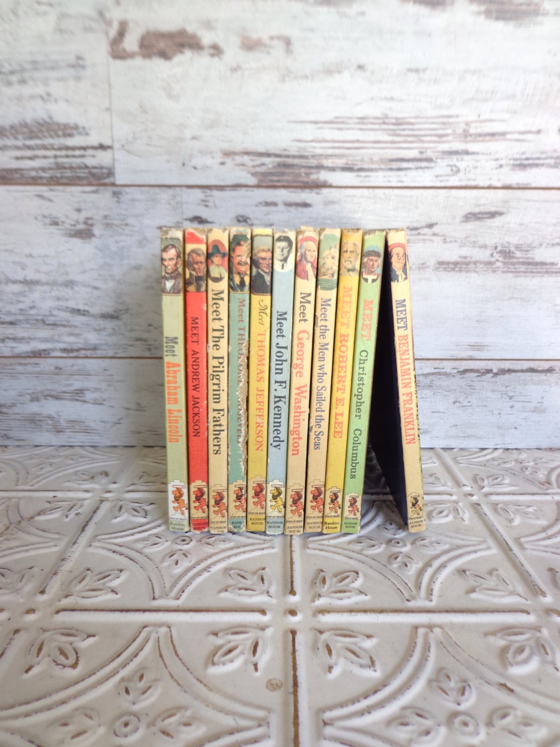 Children's Library Instant Collection of Books Random House Step Up Books Meet John F Kennedy etc