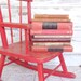 Small Red Books by Color Bundle vintage Decorative Books Instant Library Collection Photography Props