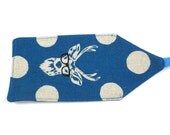 Luggage Tag - Buck Turquoise - Japanese Import Fabric