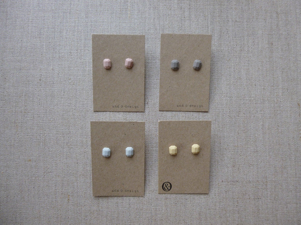 Sale Octagon Stud Earrings