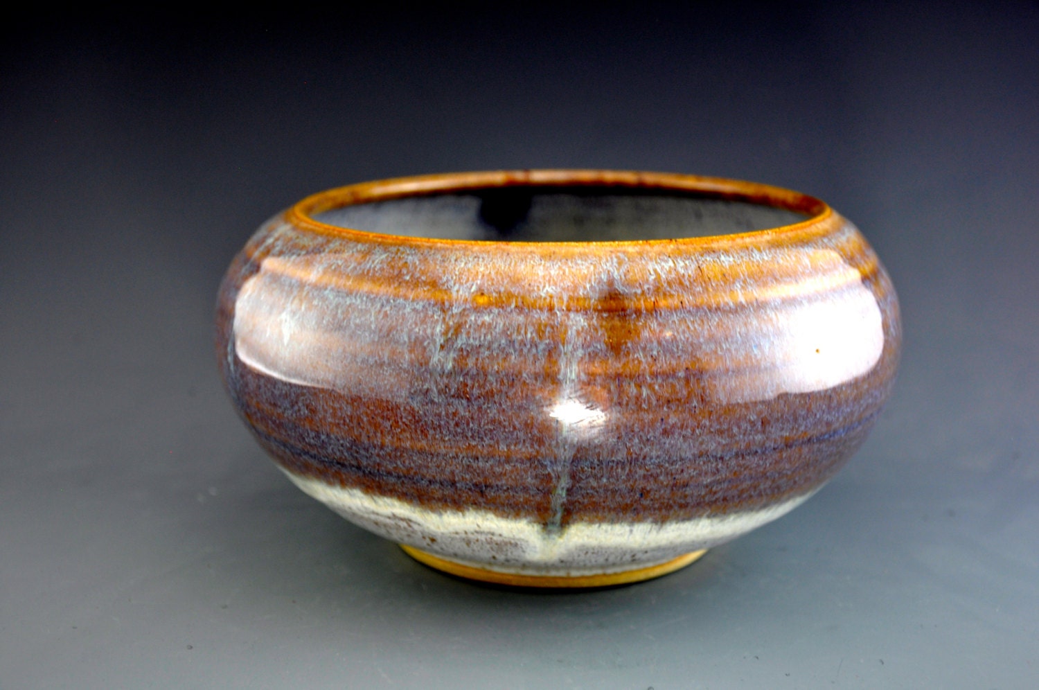Bowl Vase Pottery Plum