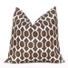 Decorative Throw Pillow Covers Pair of Two Italian Brown 20 x 20 Cushion Covers