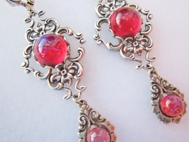 Victorian Style DRAGONS BREATH  Drop Dangle  Earrings