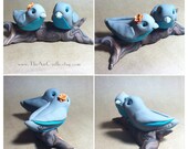 Love Birds on a branch custom wedding cake topper