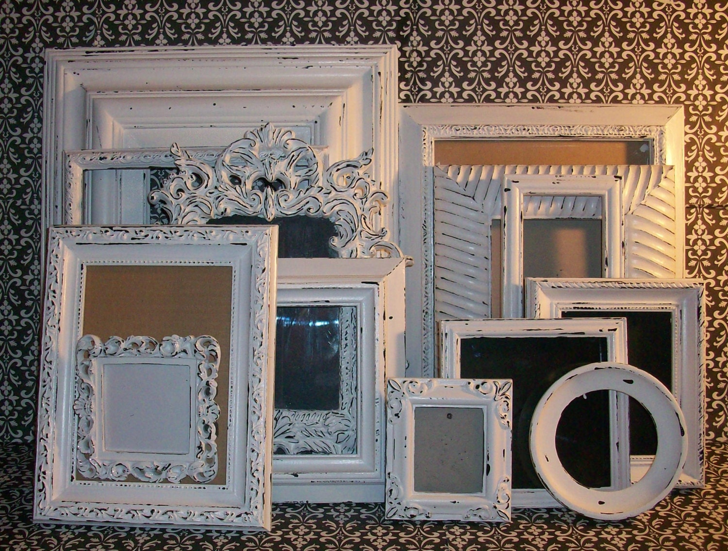 13 Shabby Chic Chippy White Picture Frames